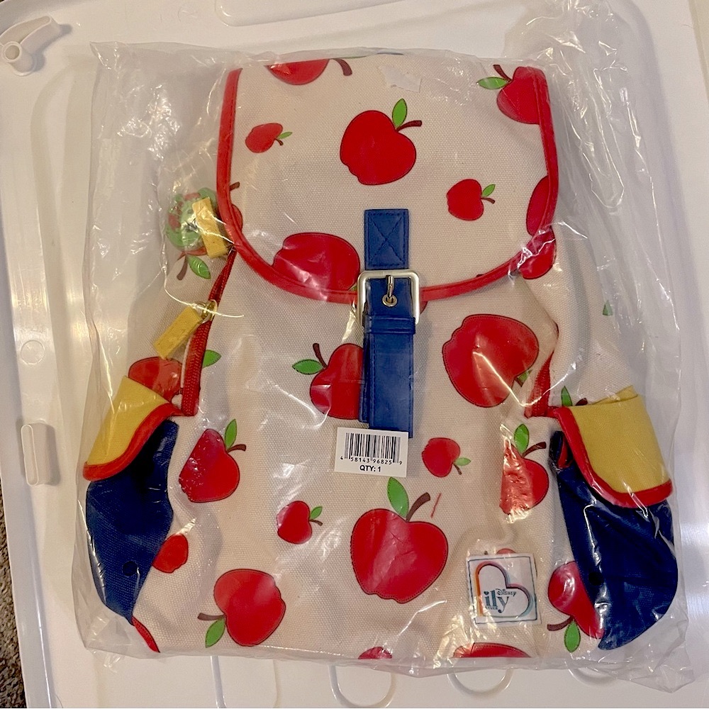 NEW Disney Snow White Apple Print Backpack